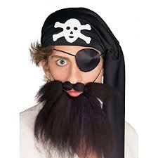 Pirate Beard & Mustache White