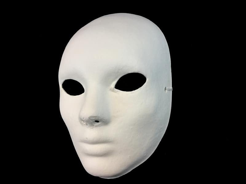 Blank White Face Mask