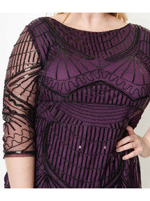 Therese Flapper Dress Purple