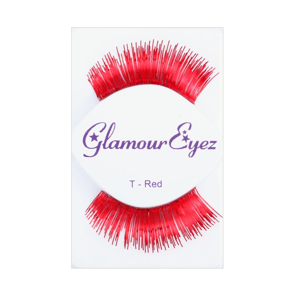 Eyelashes Red Tinsel