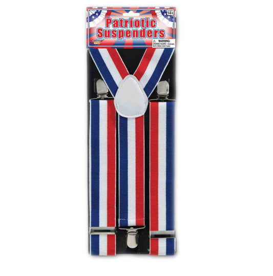 Patriotic  Suspenders (R/W/B)