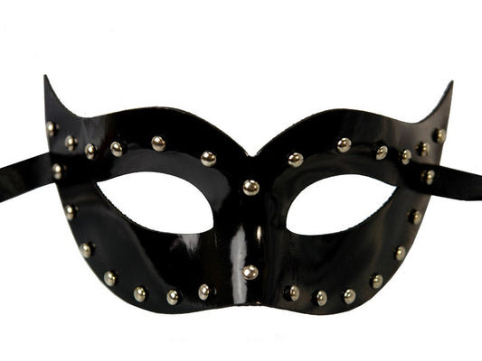 Metal Studded Black Mask