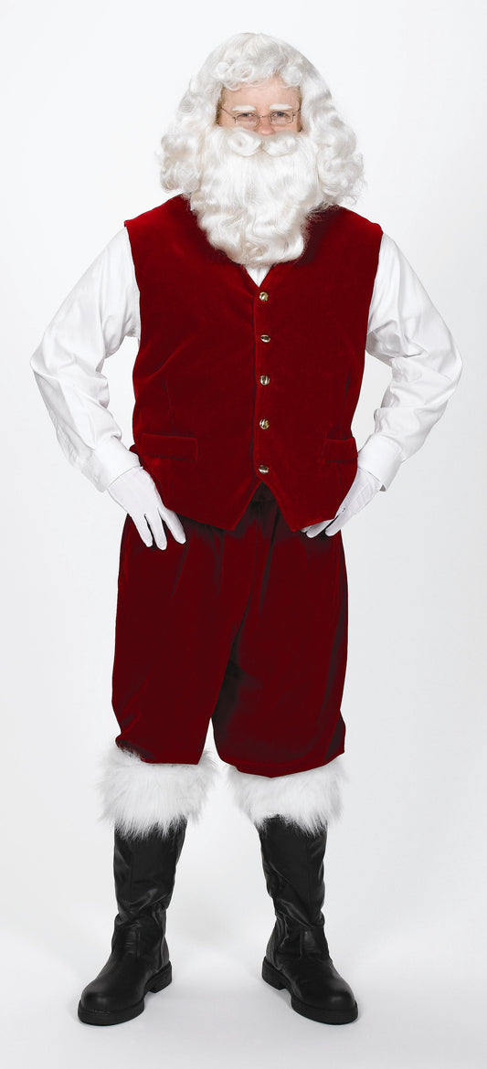 Santa Velvet Vest with Buttons