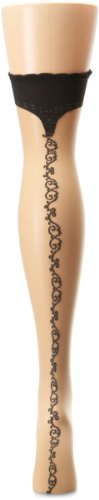 Thigh High Back Seam Stocking Scroll