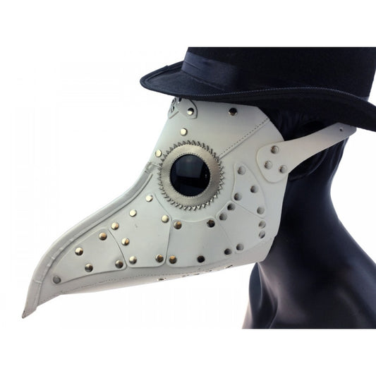 White Leather Plague Mask