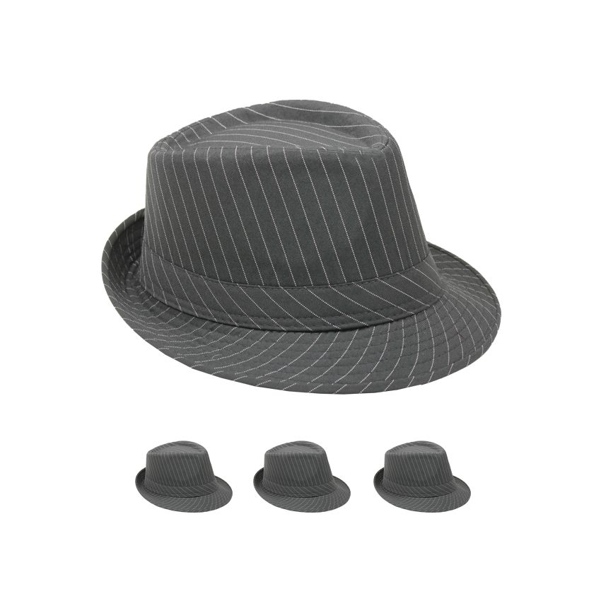 Pinstripe Trilby Fedora Hat