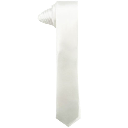 White Slim Tie