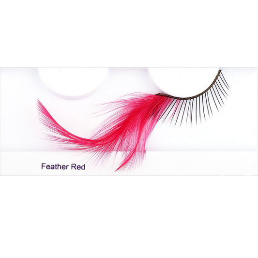 Feather Eyelash Red