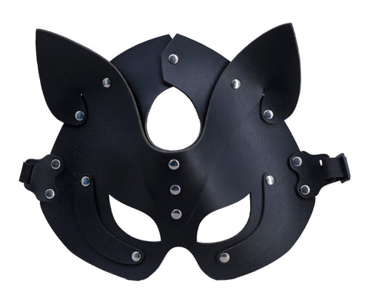 Black Leather Cat Mask