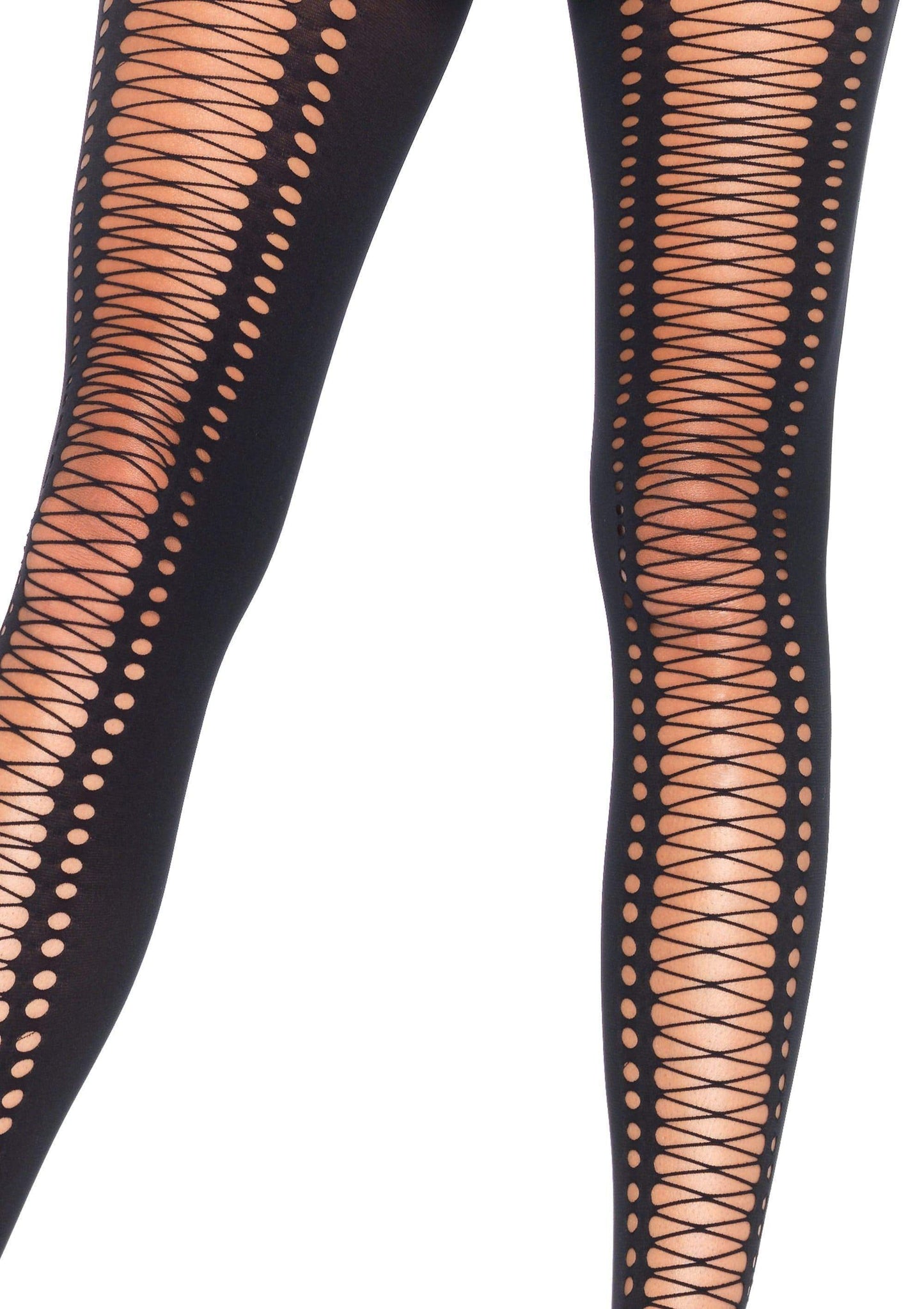 Faux Lace Up Tights