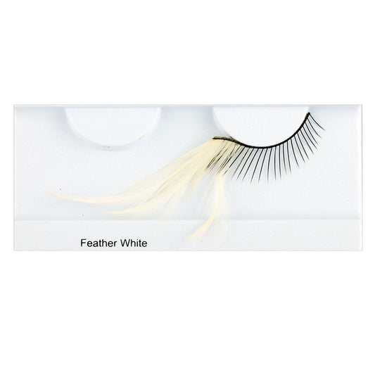 Feather Eyelashes White