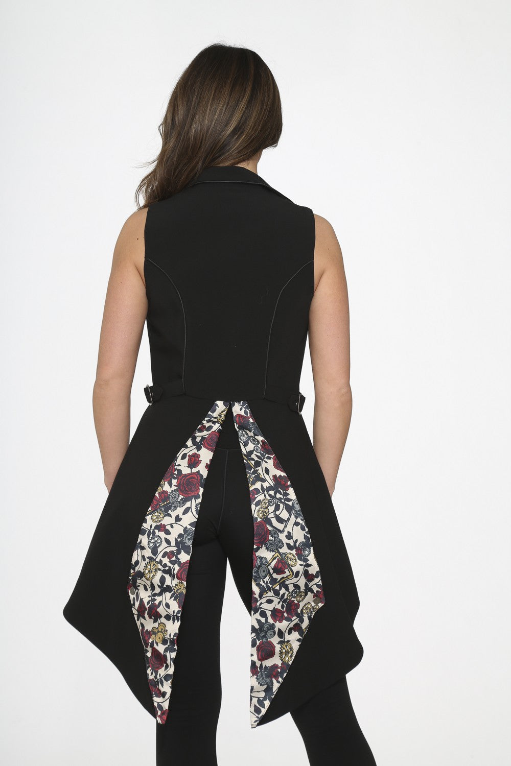 Black with Floral Waist Coat