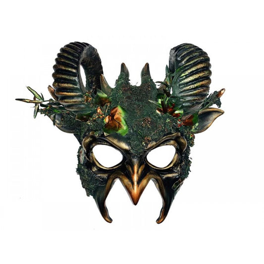 Green Forest Horned Goblin Mask