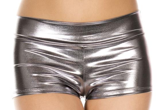 Metallic Booty Shorts w/ Waist Band