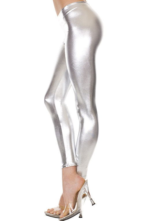 Shiny Footless Pantyhose Leggings