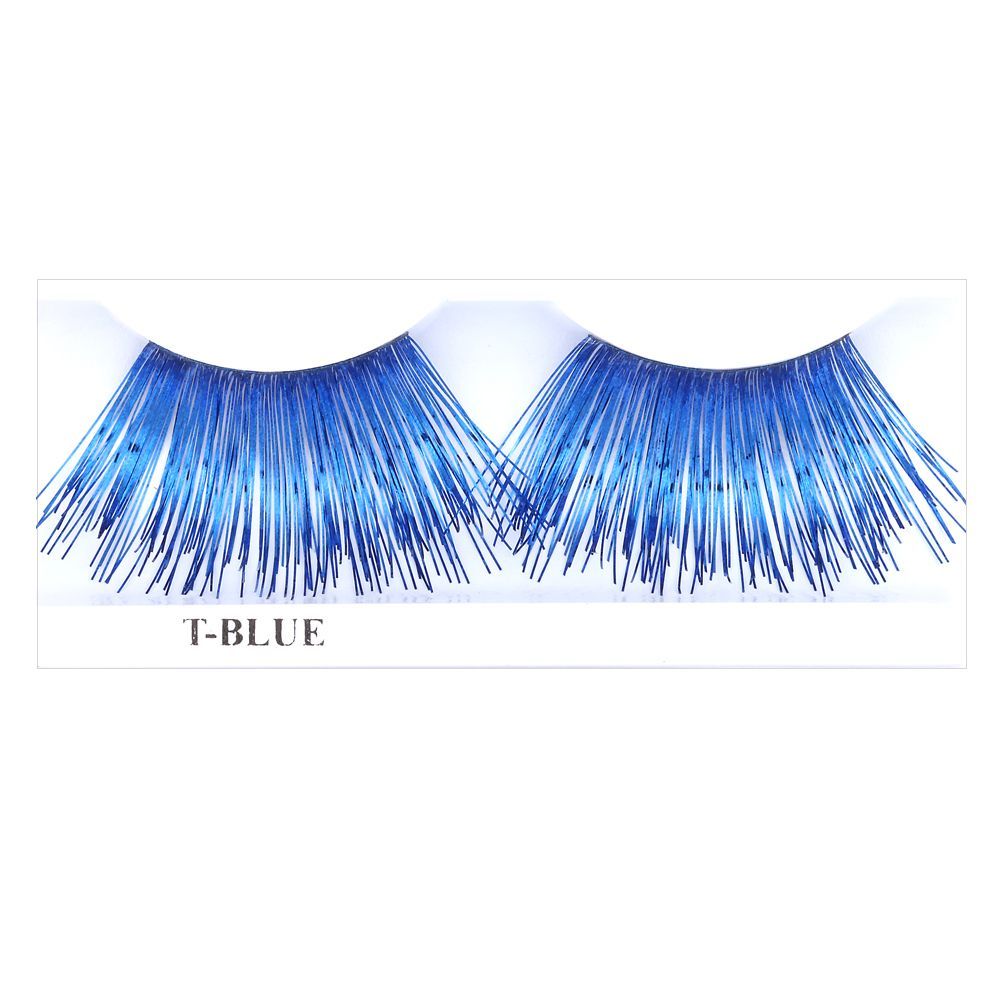 Eyelashes Tinsel Blue XL