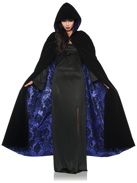 Deluxe Velvet and Satin Flocked Cape