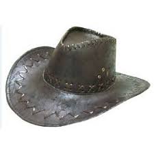 Cowboy Hat Black Fancy Stitching