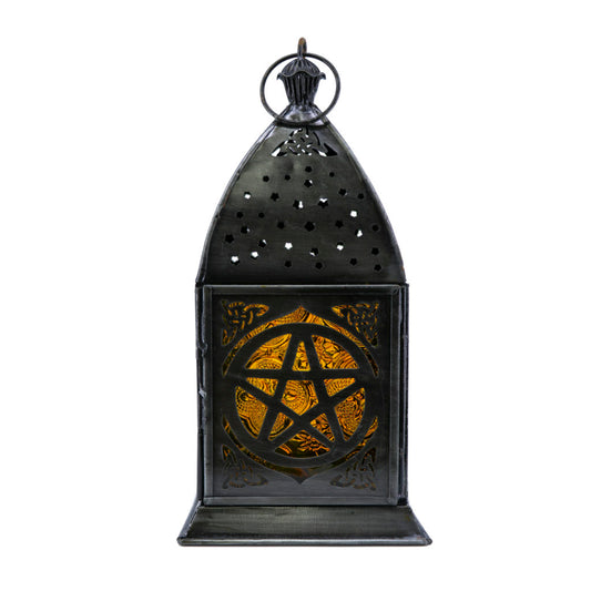 Iron and Glass Pentagram Lantern