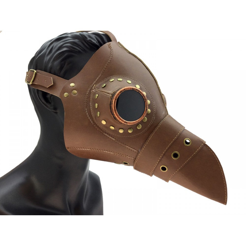 Brown Leather Plague Mask