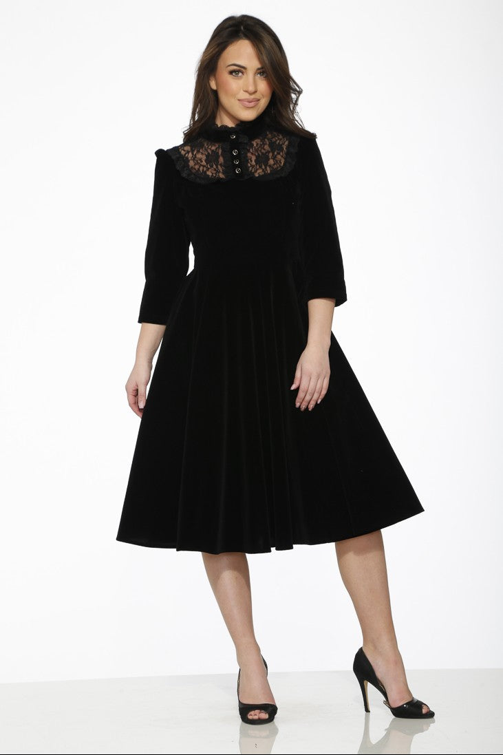 Nightshade Black Velvet Dress