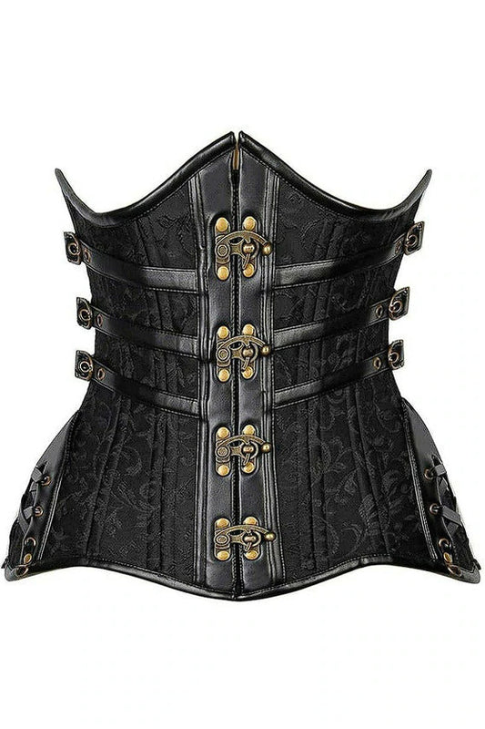 CURVY Steampunk Steel Double Boned Under Bust Corset