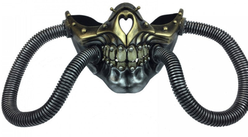 Steampunk Gas Half Mask Silver