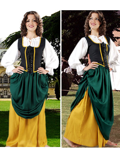 Double-Layer Medieval Skirt