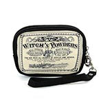 Vintage Print - Witch's Powder Wristlet In Canvas Fabric