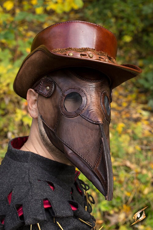 Leather Plague Doctor Mask