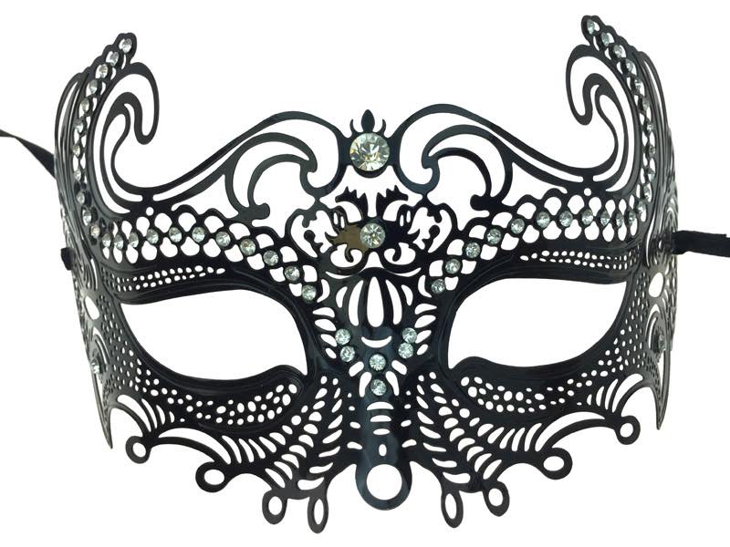 Laser Cut Metal Mask w/ Diamonds