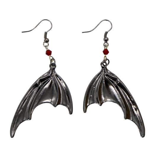 Black Bat Wing Earrings