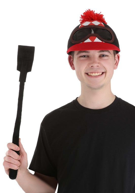 Adult Jockey Hat and Riding Crop