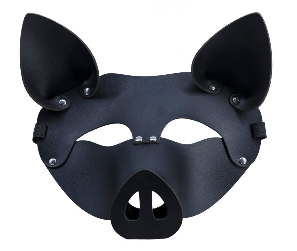 Black Leather Pig Mask