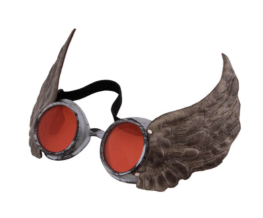 Steamworks Winged Goggles Silver