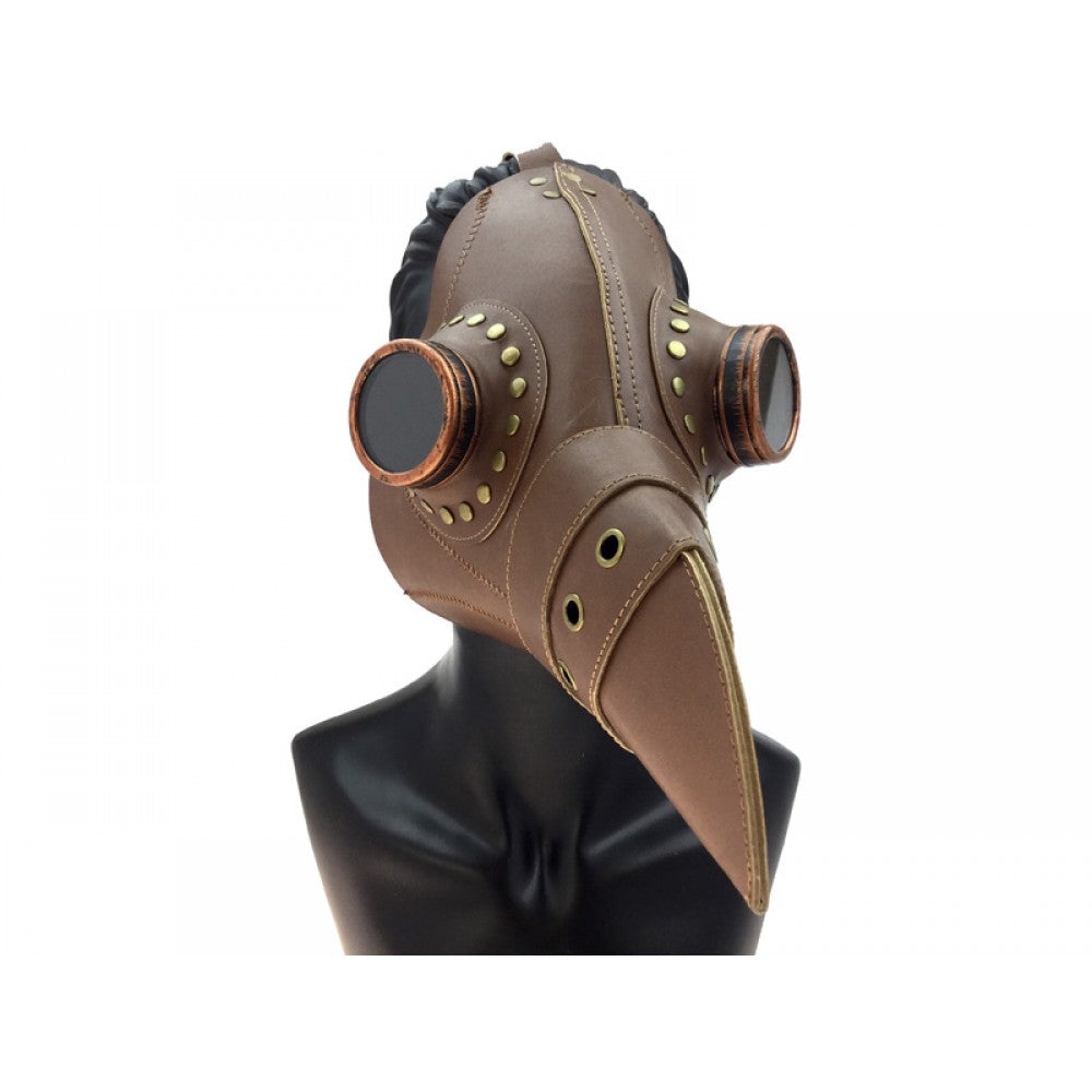 Brown Leather Plague Mask