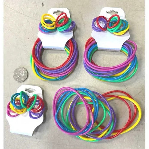 Multi Color Rubber Bracelet Set