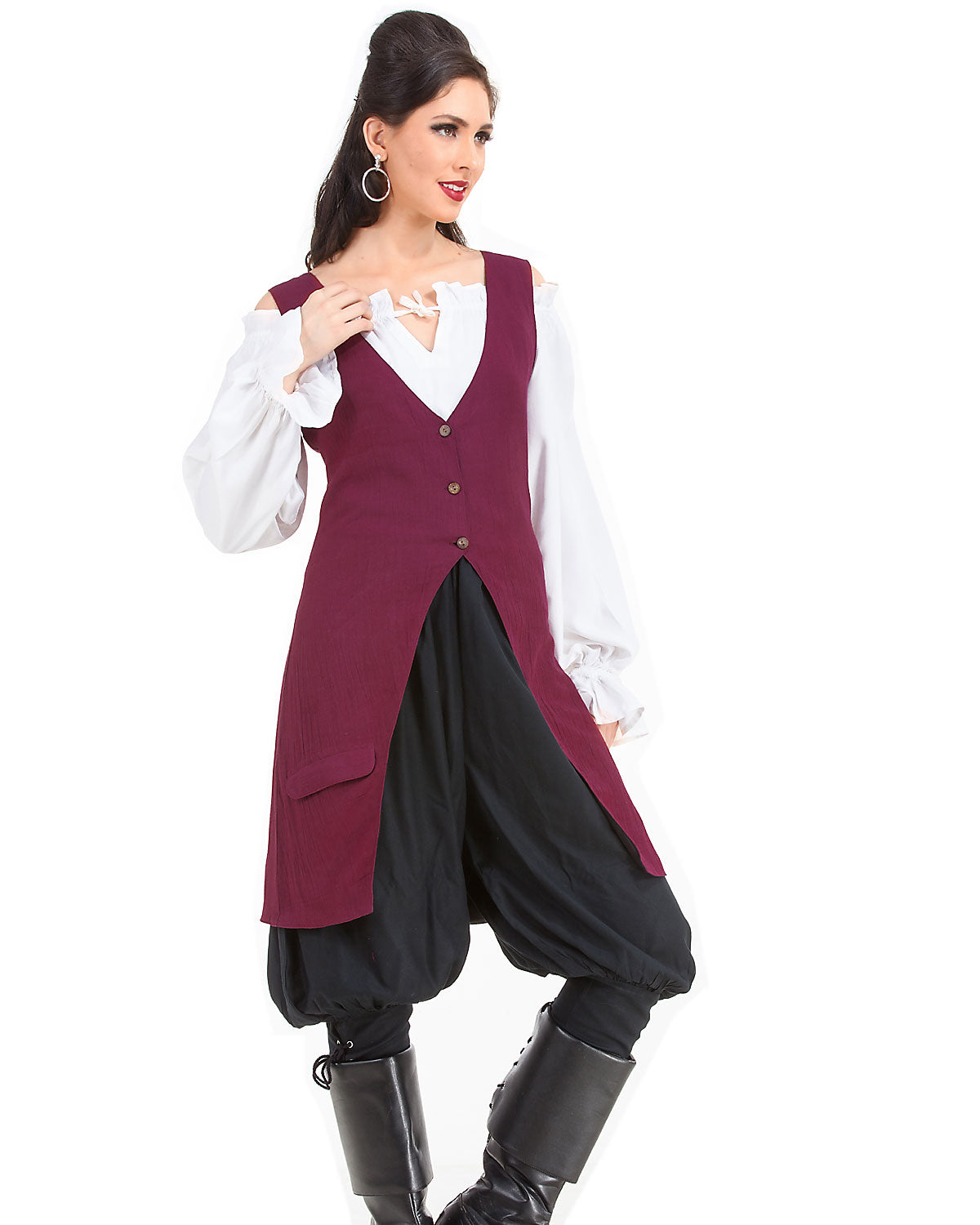 Elizabeth Pirate Linen Vest