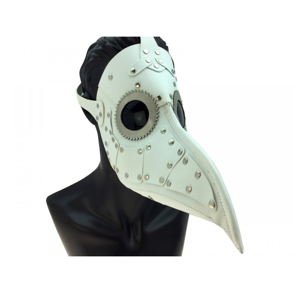 White Leather Plague Mask