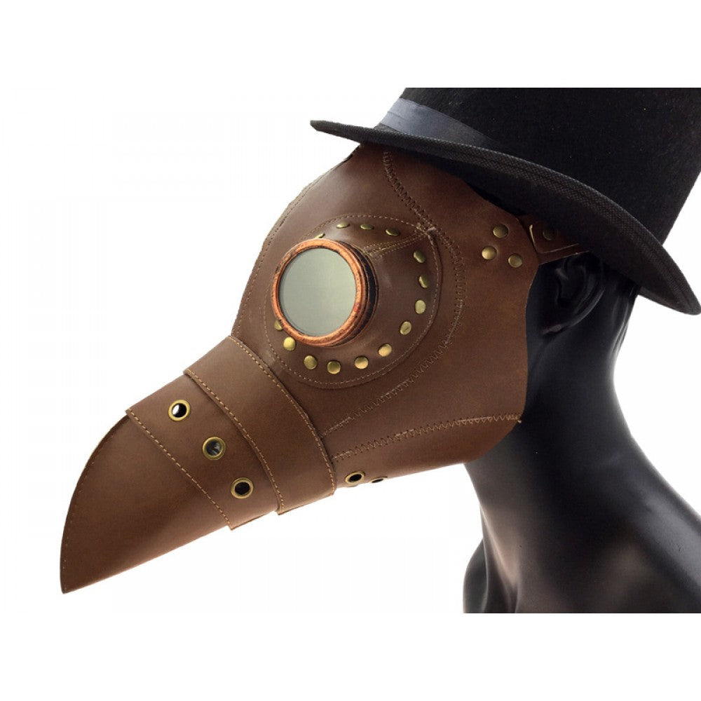 Brown Leather Plague Mask