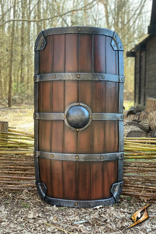 Reinforced Foam Tower Shield - Wood