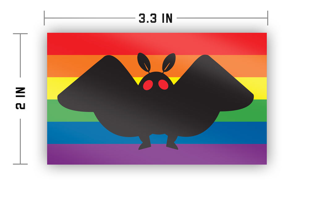 Mothman Pride Flag Sticker