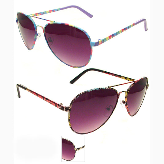 Multicolor Aviator Sunglasses