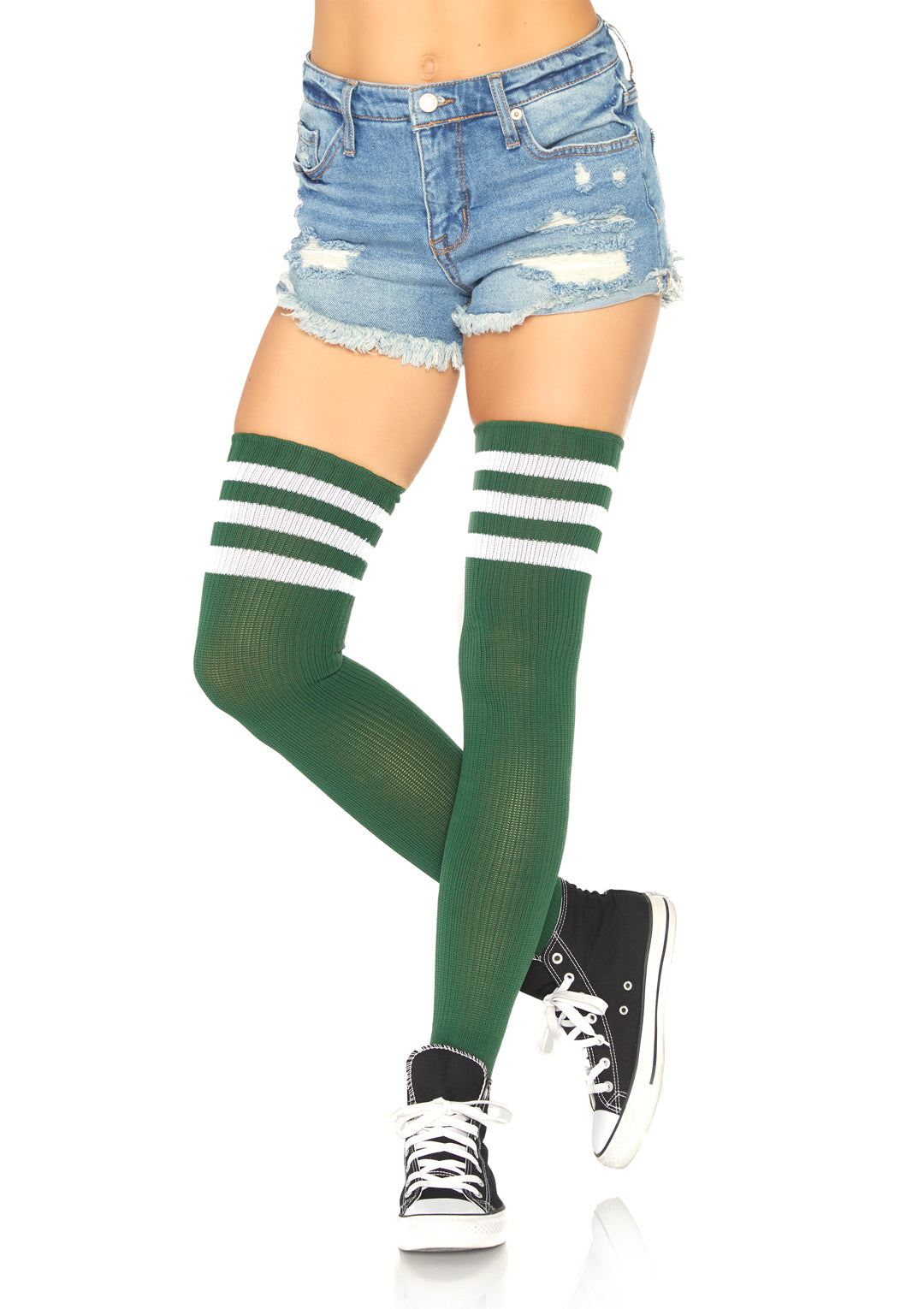 Athletic Thigh Hi Striped Sock