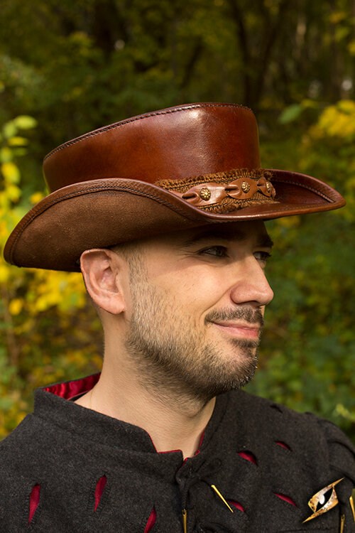 Leather Top Hat